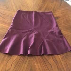New Without Tags White House Black Market Dark Purple Super Soft Skirt - Size 6